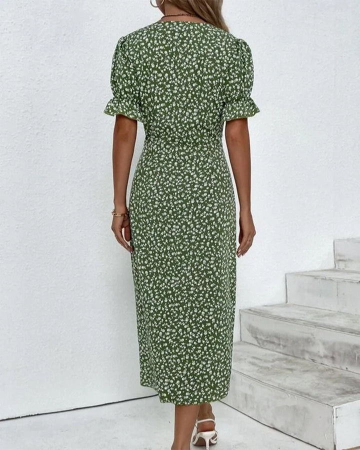 Charlene Fresh Bloom V-Neck Dress