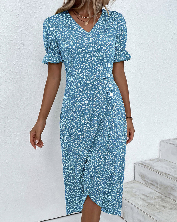 Charlene Fresh Bloom V-Neck Dress