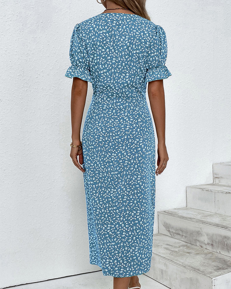 Charlene Fresh Bloom V-Neck Dress
