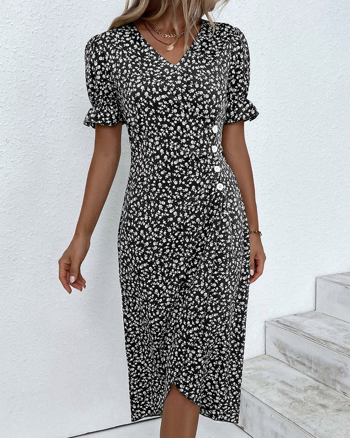 Charlene Fresh Bloom V-Neck Dress