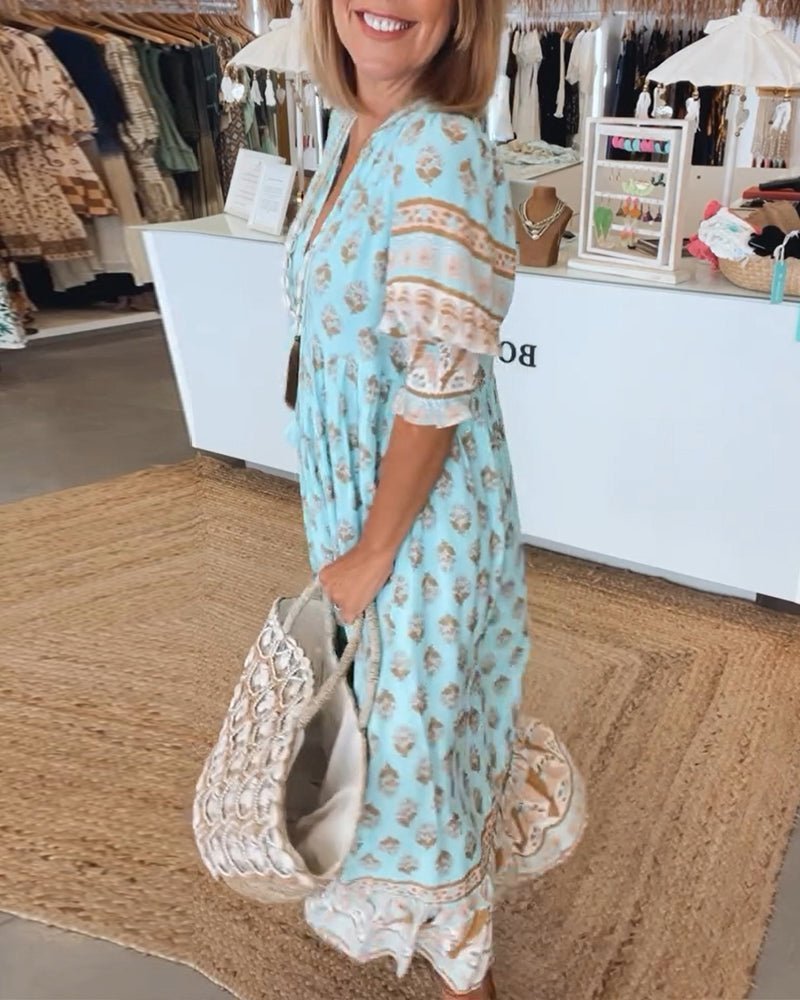 Mana Floral V-Neck Dress