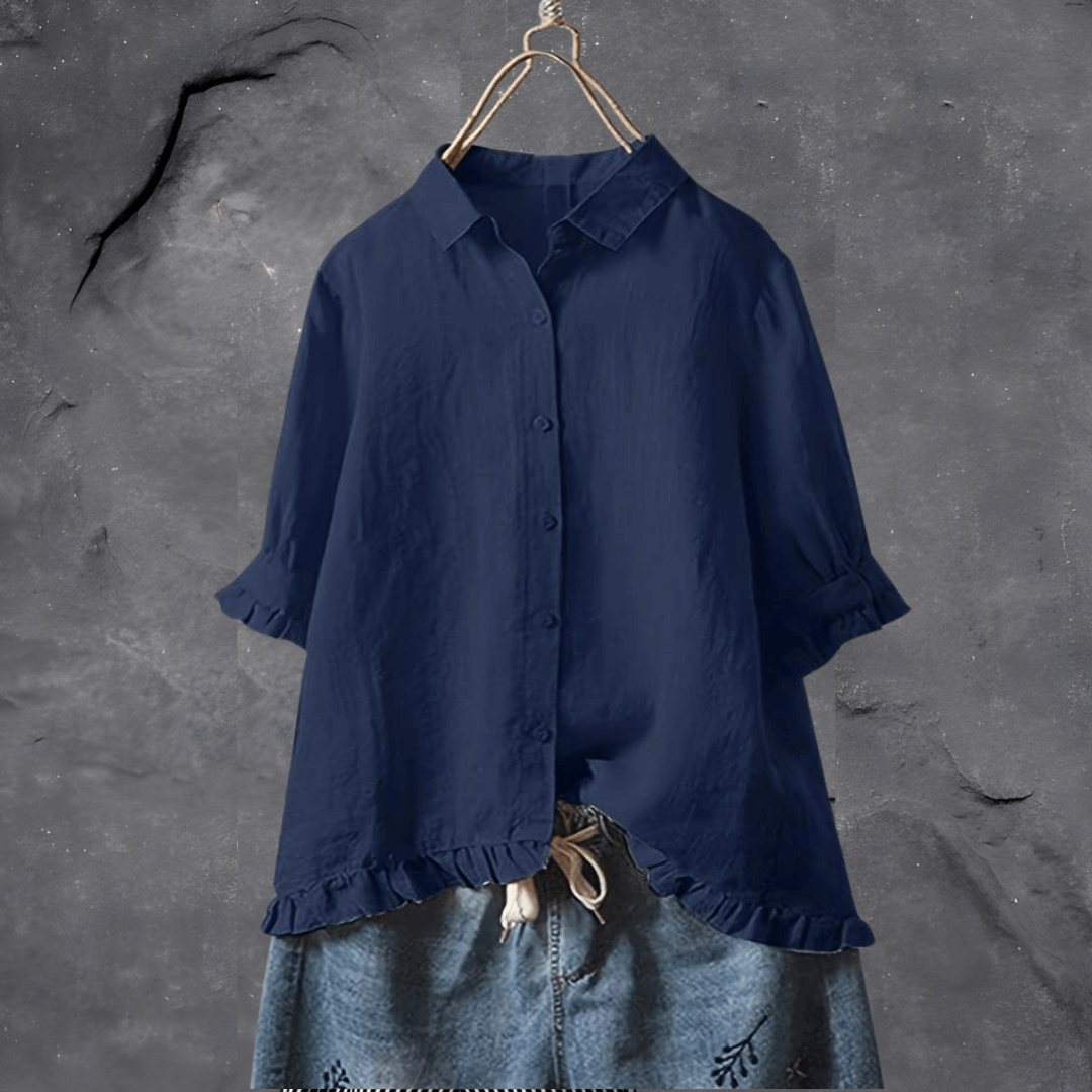 Marielle Relaxed Button Front Blouse