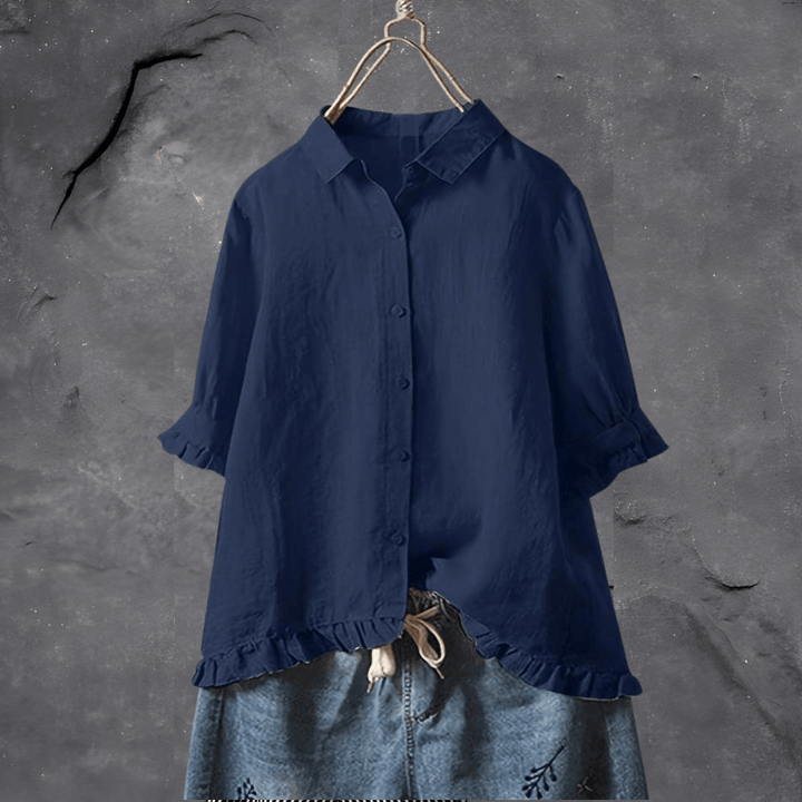 Marielle Relaxed Button Front Blouse