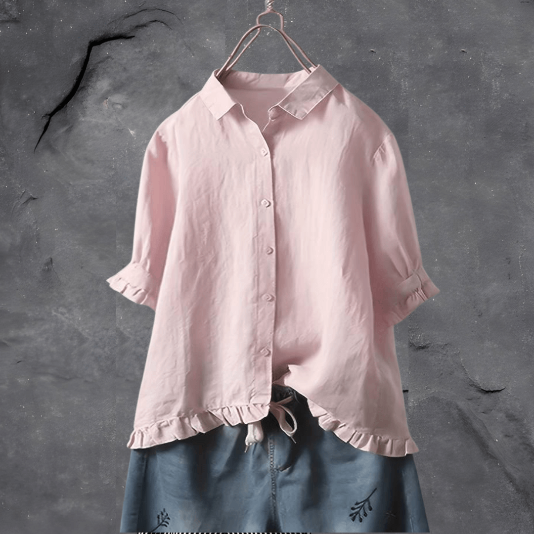 Marielle Relaxed Button Front Blouse
