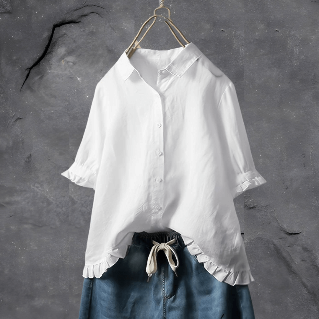 Marielle Relaxed Button Front Blouse