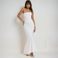 Celestine Strapless Embroidered Wedding Guest Maxi Dress