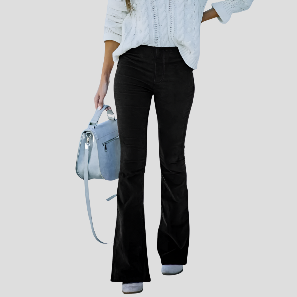 Women’s High-Waist Vintage Corduroy Flare Pants