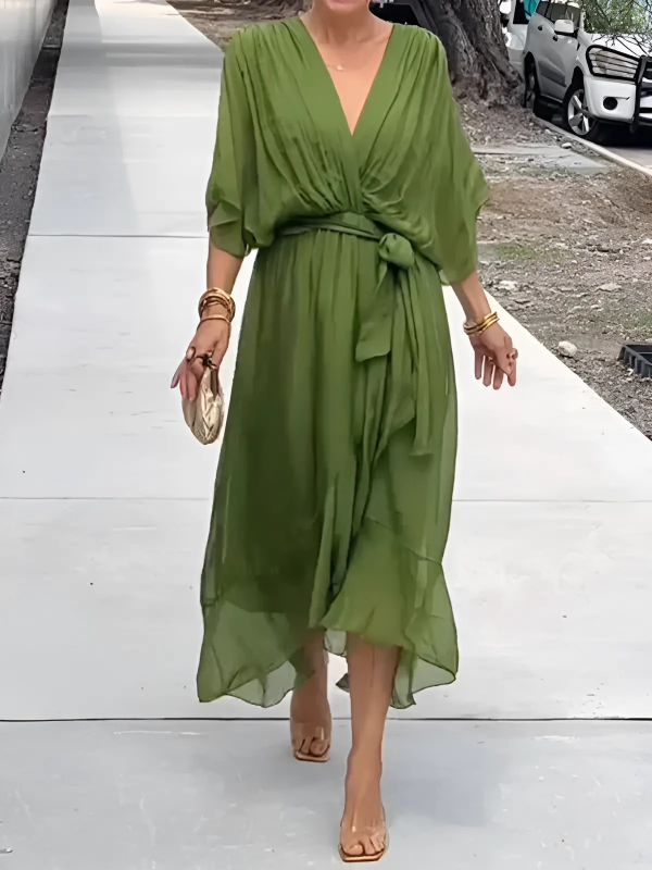 Lori Timeless Wrap Midi Dress