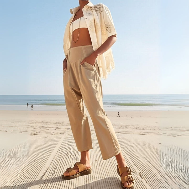 Vireya Curved Seam Wide Leg Pants