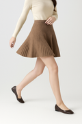 Célestine Merino Pleated Mini Skirt