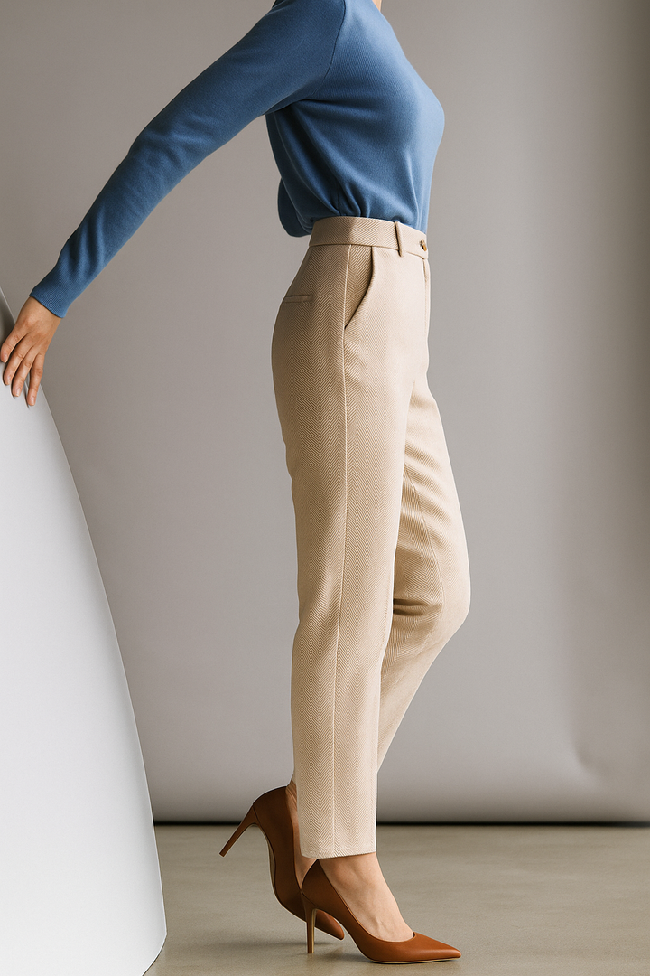 Corinne Tailored Wool Blend Trousers