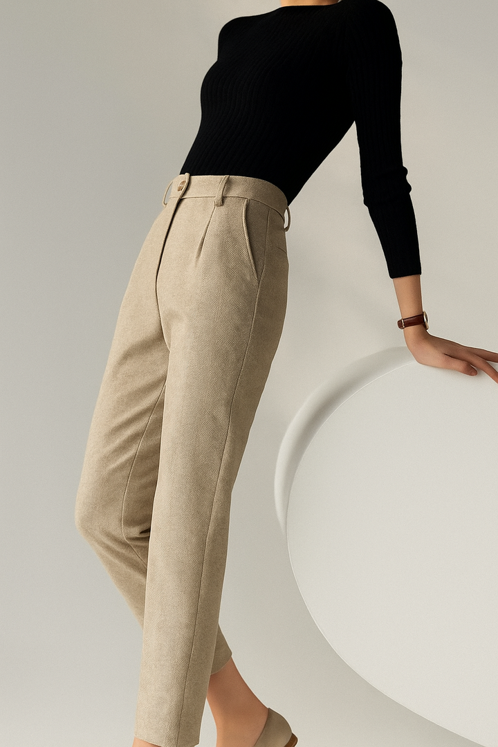 Corinne Tailored Wool Blend Trousers