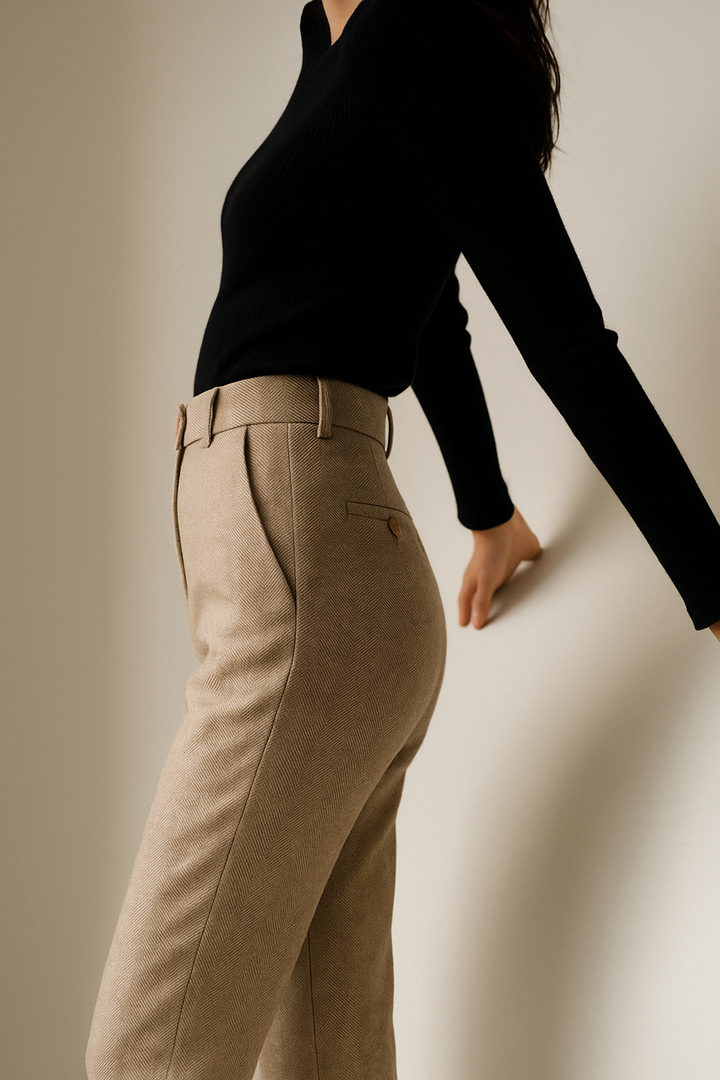 Corinne Tailored Wool Blend Trousers