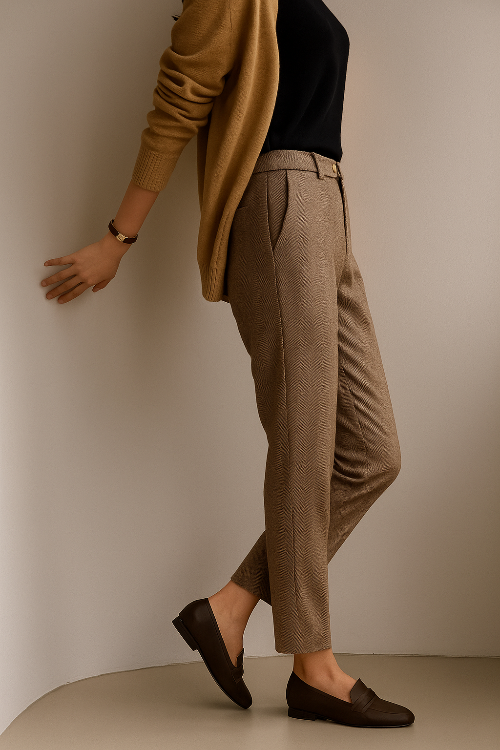 Corinne Tailored Wool Blend Trousers