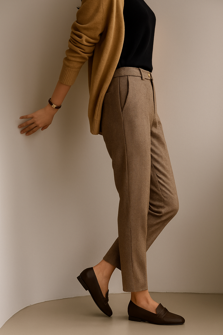 Corinne Tailored Wool Blend Trousers