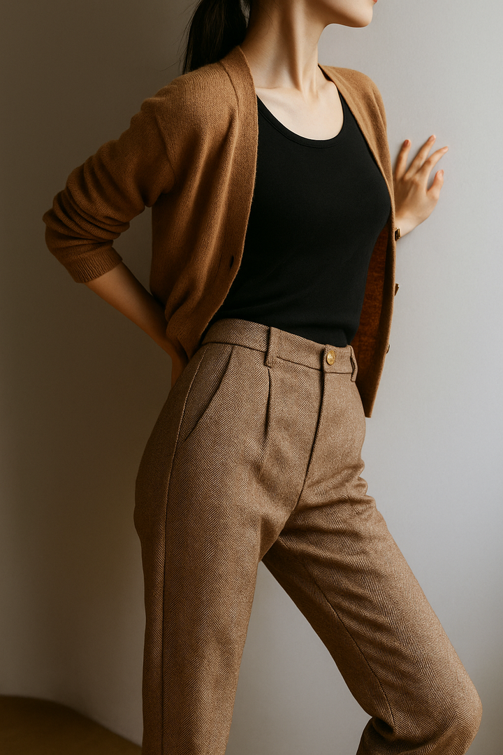 Corinne Tailored Wool Blend Trousers