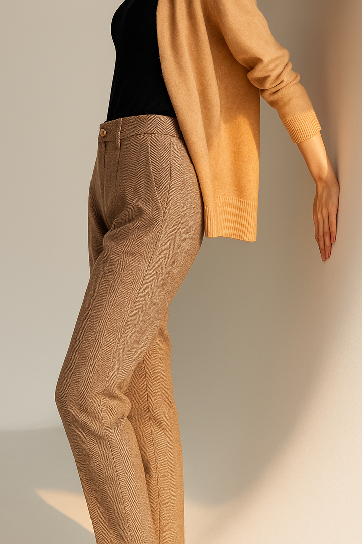 Corinne Tailored Wool Blend Trousers