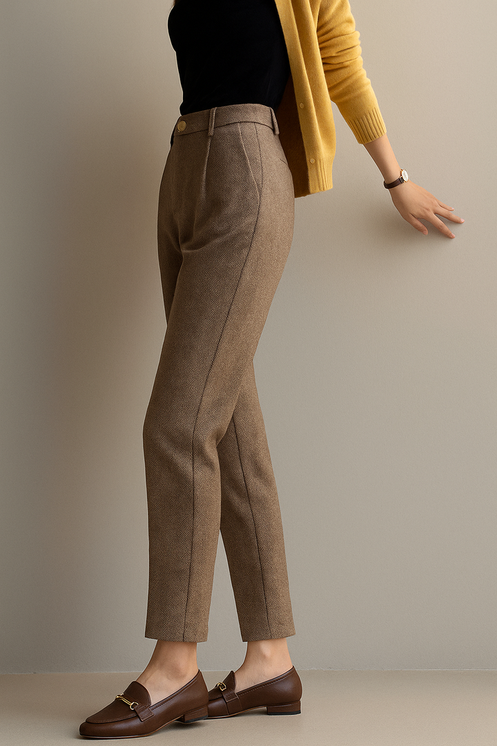 Corinne Tailored Wool Blend Trousers