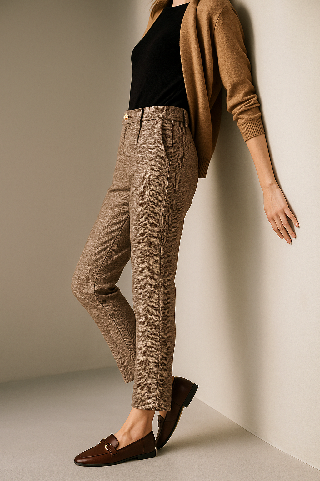 Corinne Tailored Wool Blend Trousers