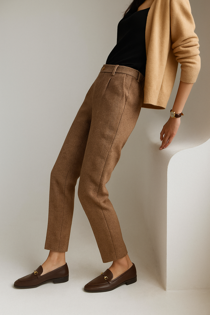 Corinne Tailored Wool Blend Trousers
