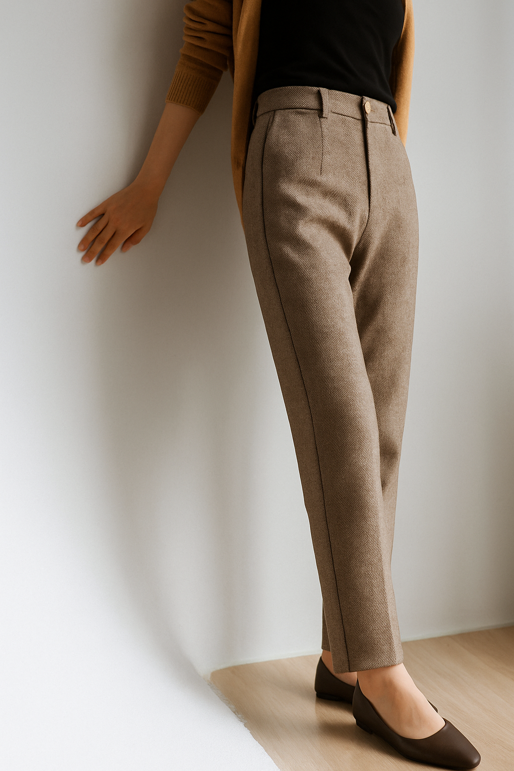 Corinne Tailored Wool Blend Trousers
