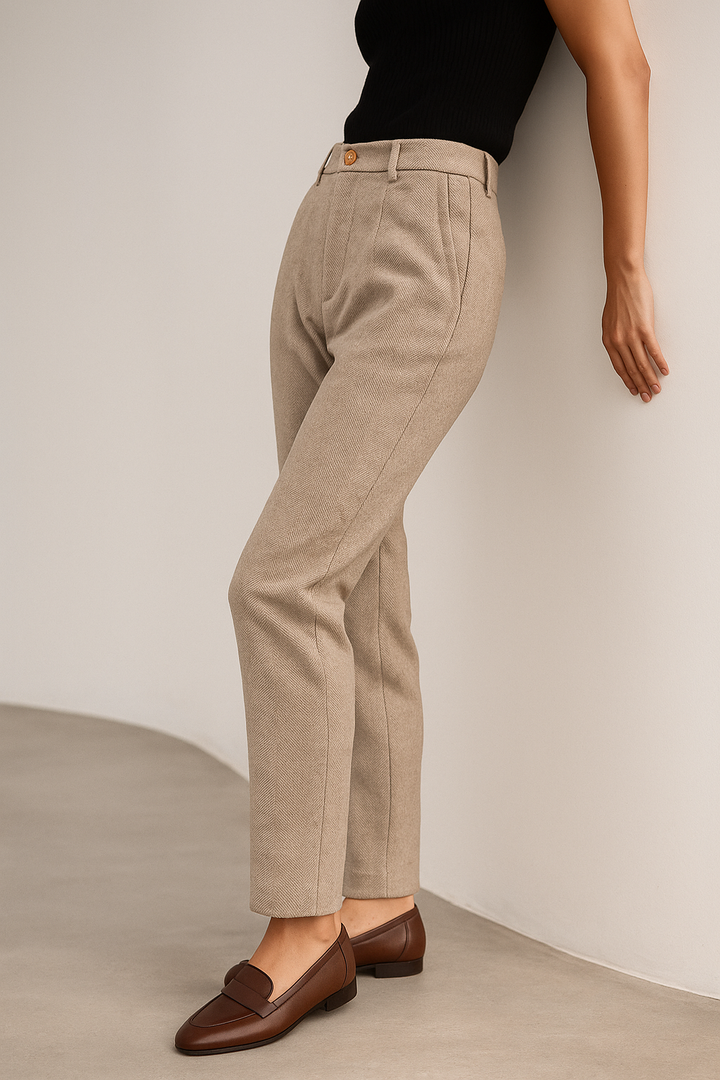 Corinne Tailored Wool Blend Trousers