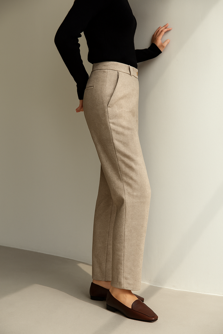 Corinne Tailored Wool Blend Trousers
