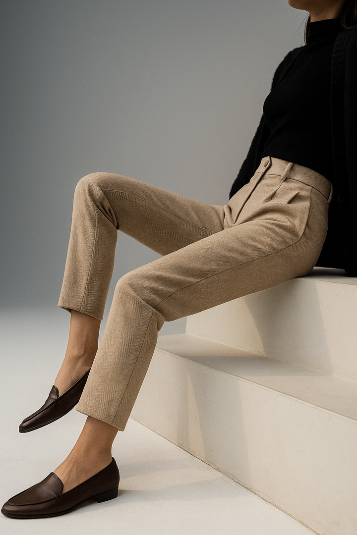 Corinne Tailored Wool Blend Trousers