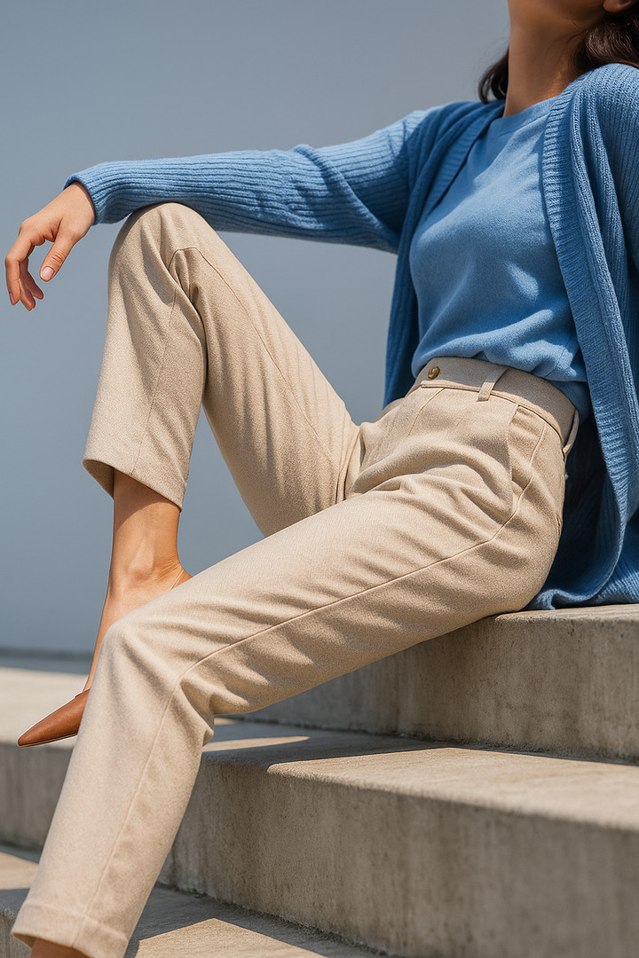 Corinne Tailored Wool Blend Trousers