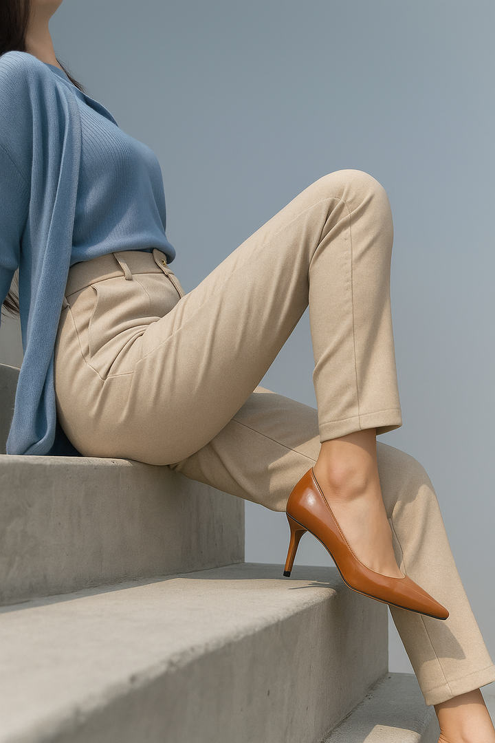Corinne Tailored Wool Blend Trousers