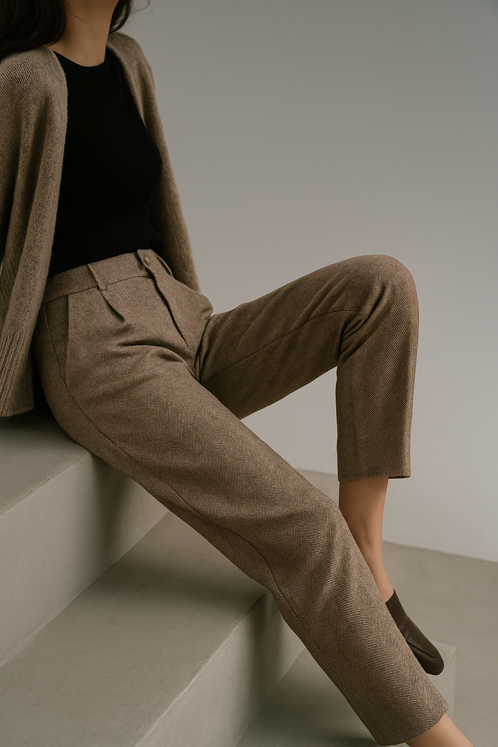 Corinne Tailored Wool Blend Trousers