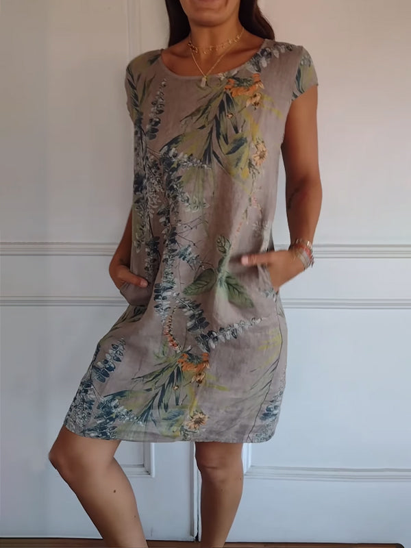 Marilyn Comfortable Dress with Round Neck