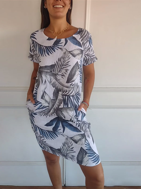 Marilyn Comfortable Dress with Round Neck