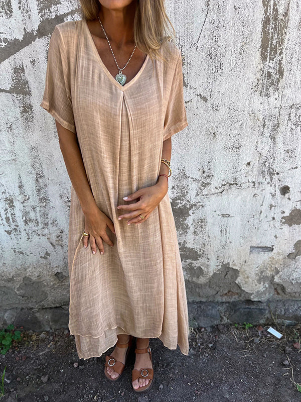 Amy Loose V-neck Dress