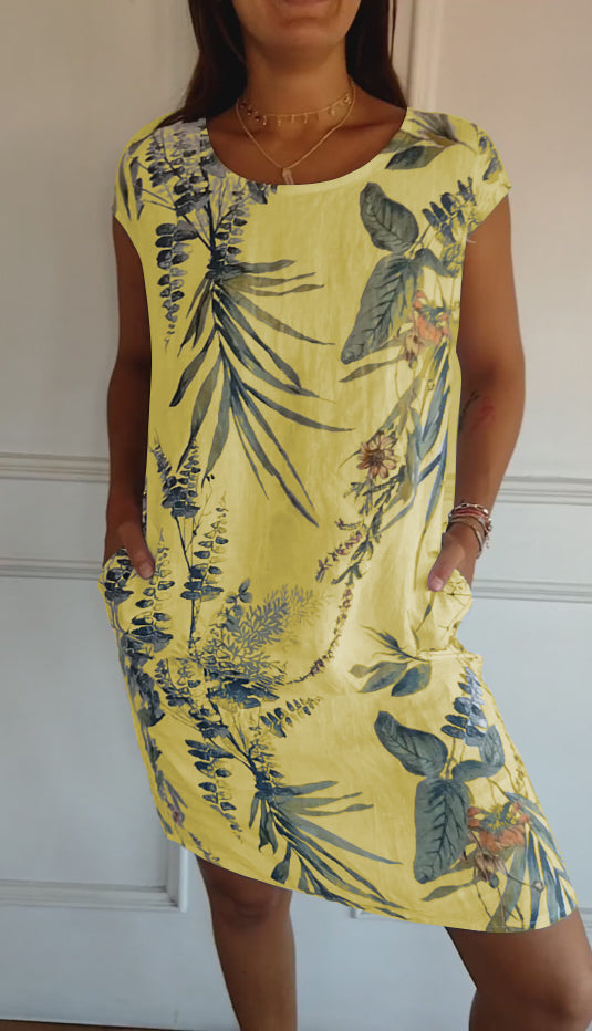 Marilyn Comfortable Dress with Round Neck