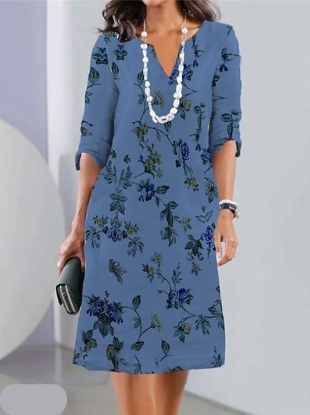 Stephanie Floral Print Double Tunic Dress