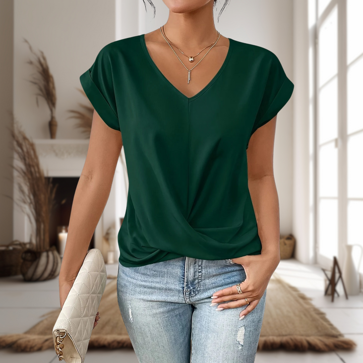 Calina Sweetheart V Neck T Shirt