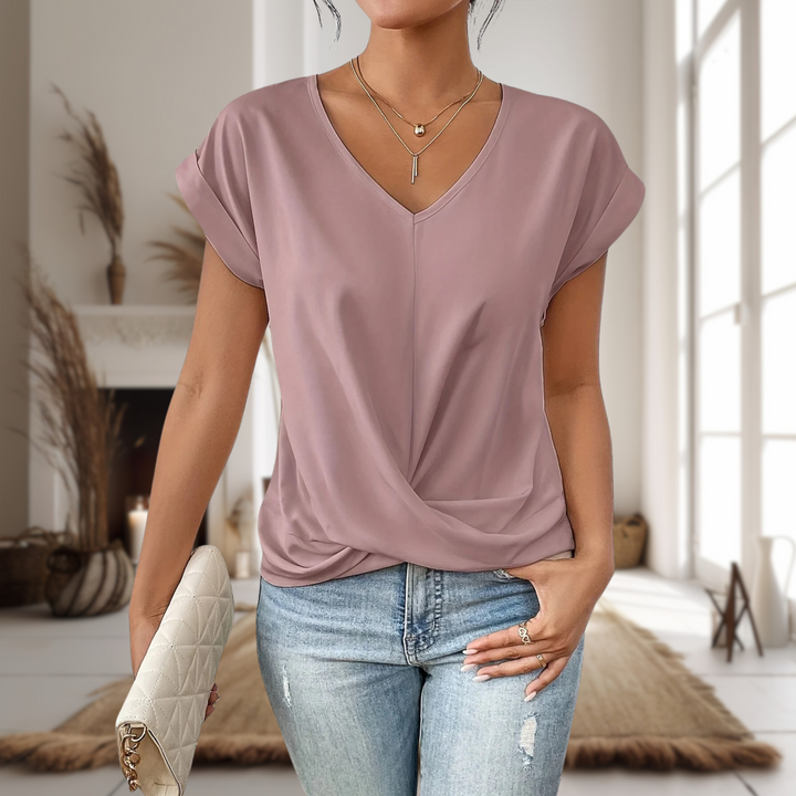Calina Sweetheart V Neck T Shirt