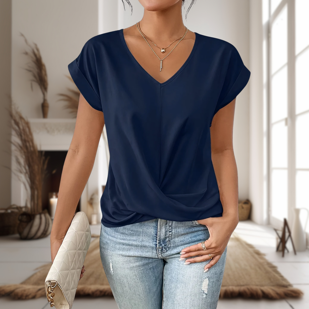 Calina Sweetheart V Neck T Shirt