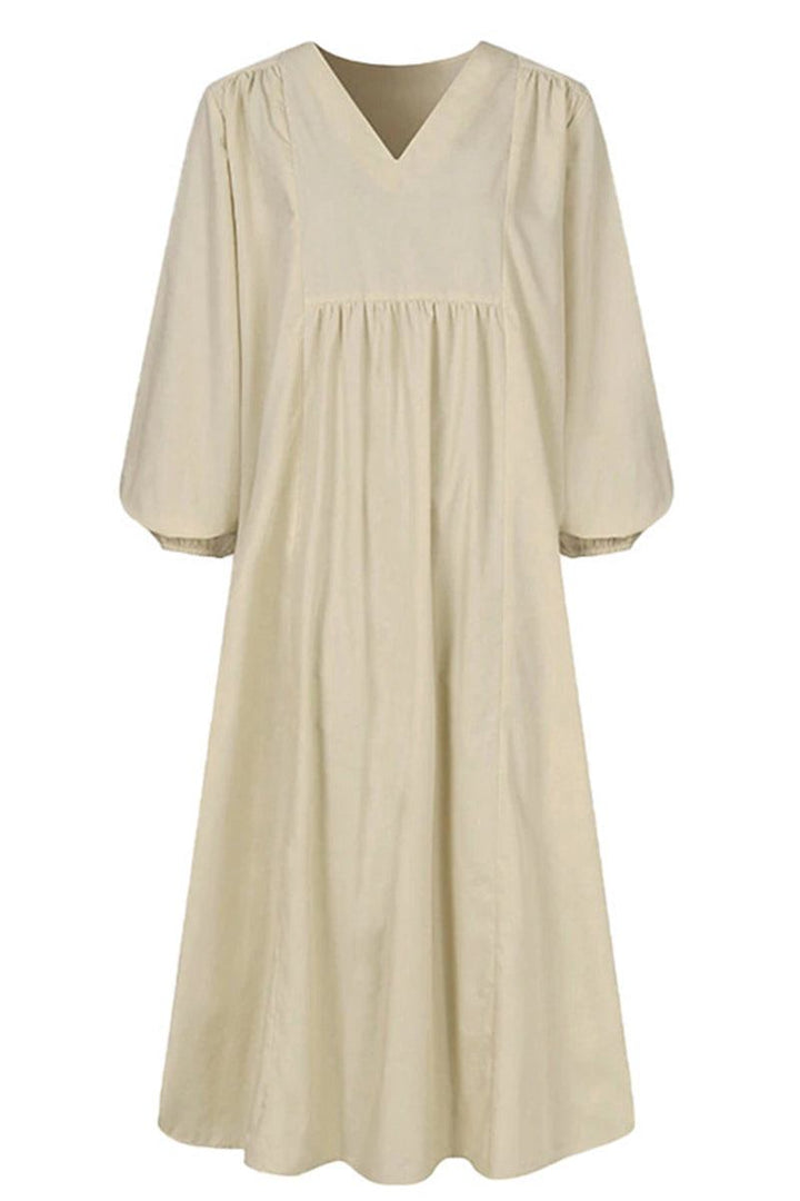 Autumn Smocked Midi Dress