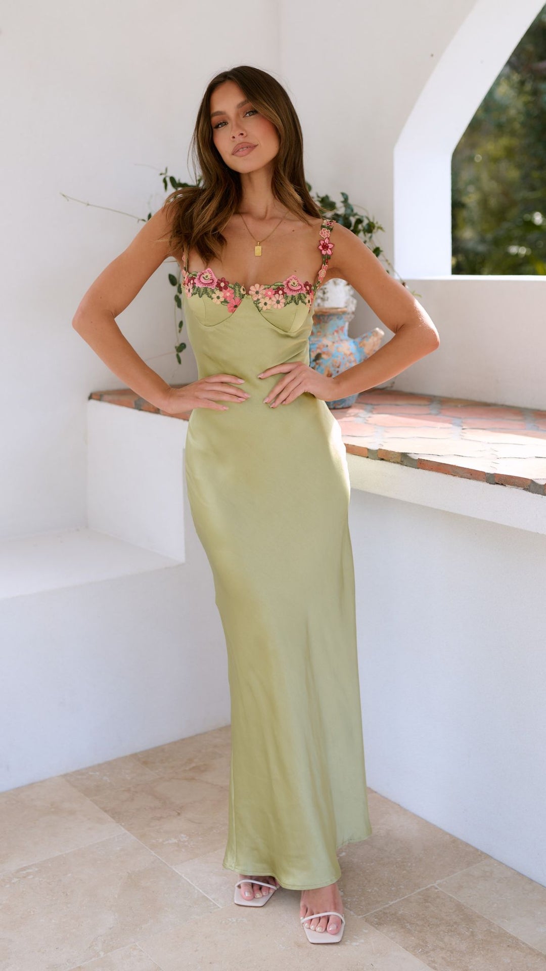 Elowen Women’s Floral Embroidered Maxi Dress with Elegant Flow