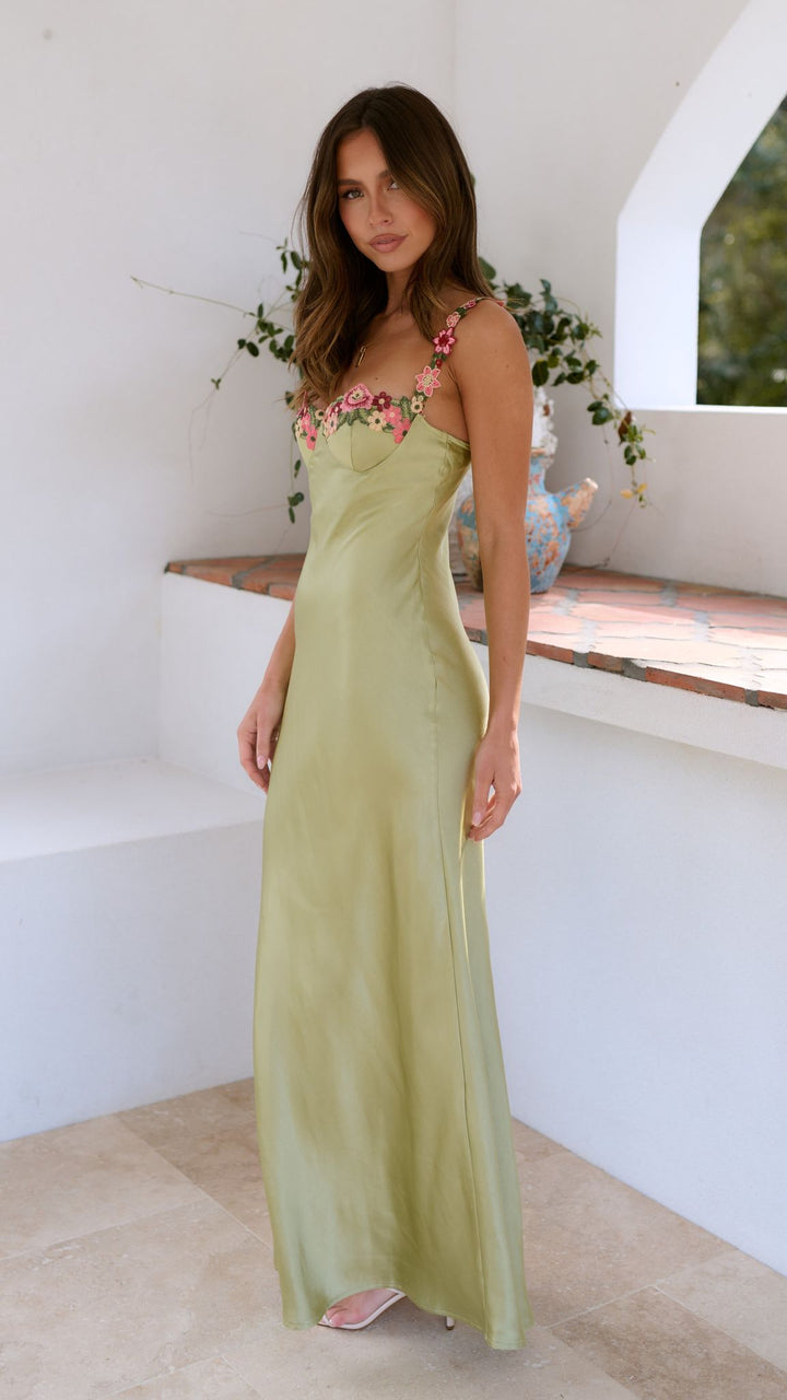Elowen Women’s Floral Embroidered Maxi Dress with Elegant Flow