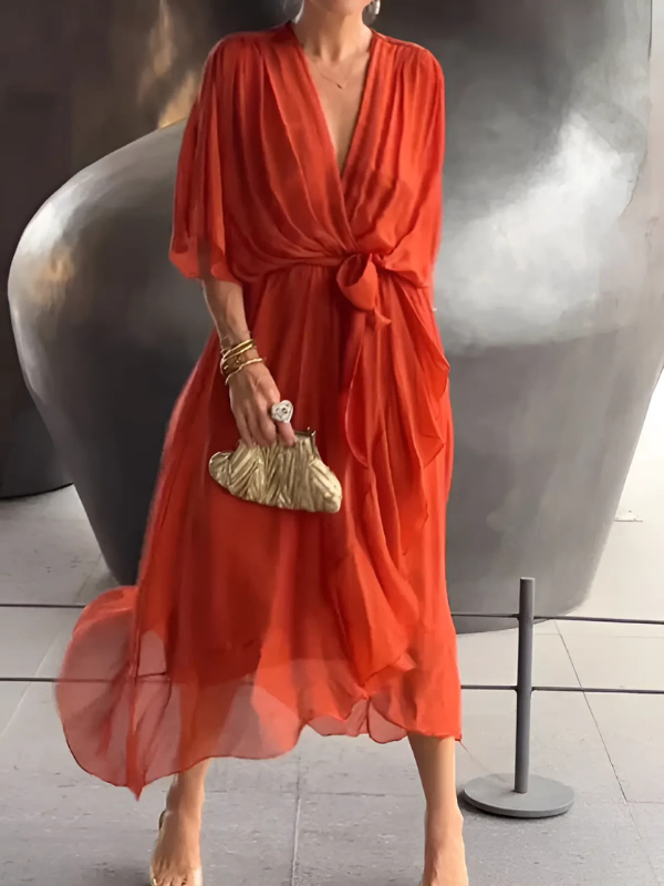 Lori Timeless Wrap Midi Dress