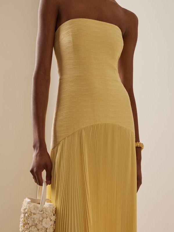 Sage Pleated Maxi Dress