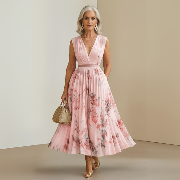 Maureen Flowy Sleeveless Summer Maxi Dress