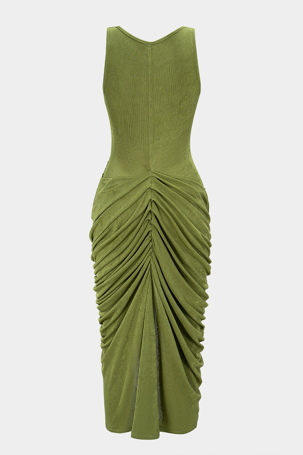 Amara Ruched Twist Midi Dress