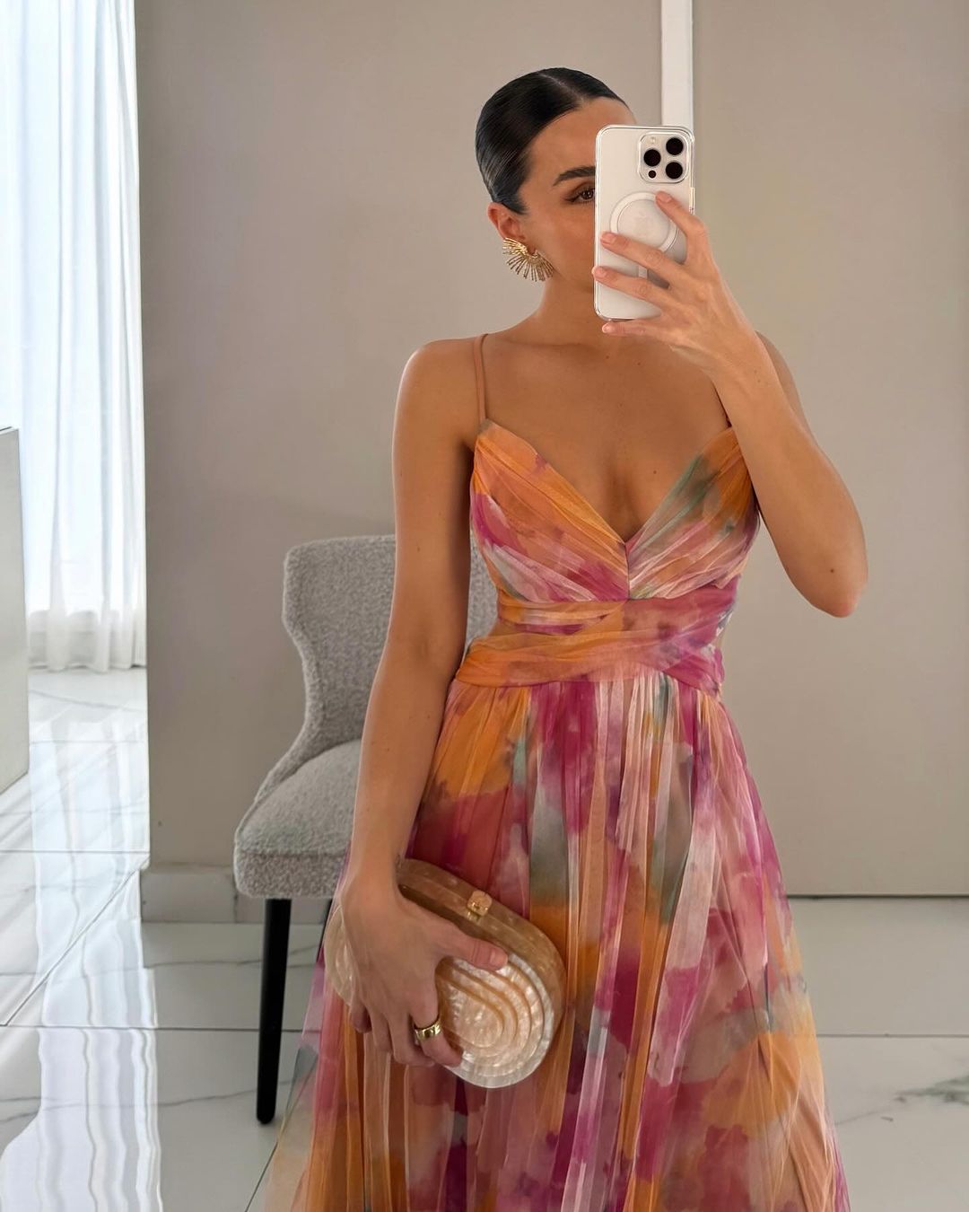 Cindy Beautiful Floral Print Maxi Dress