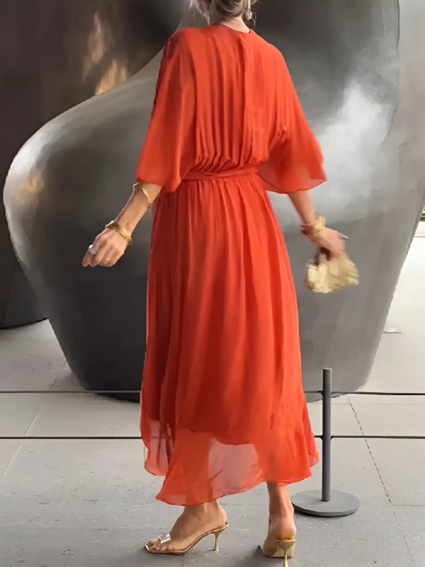 Lori Timeless Wrap Midi Dress