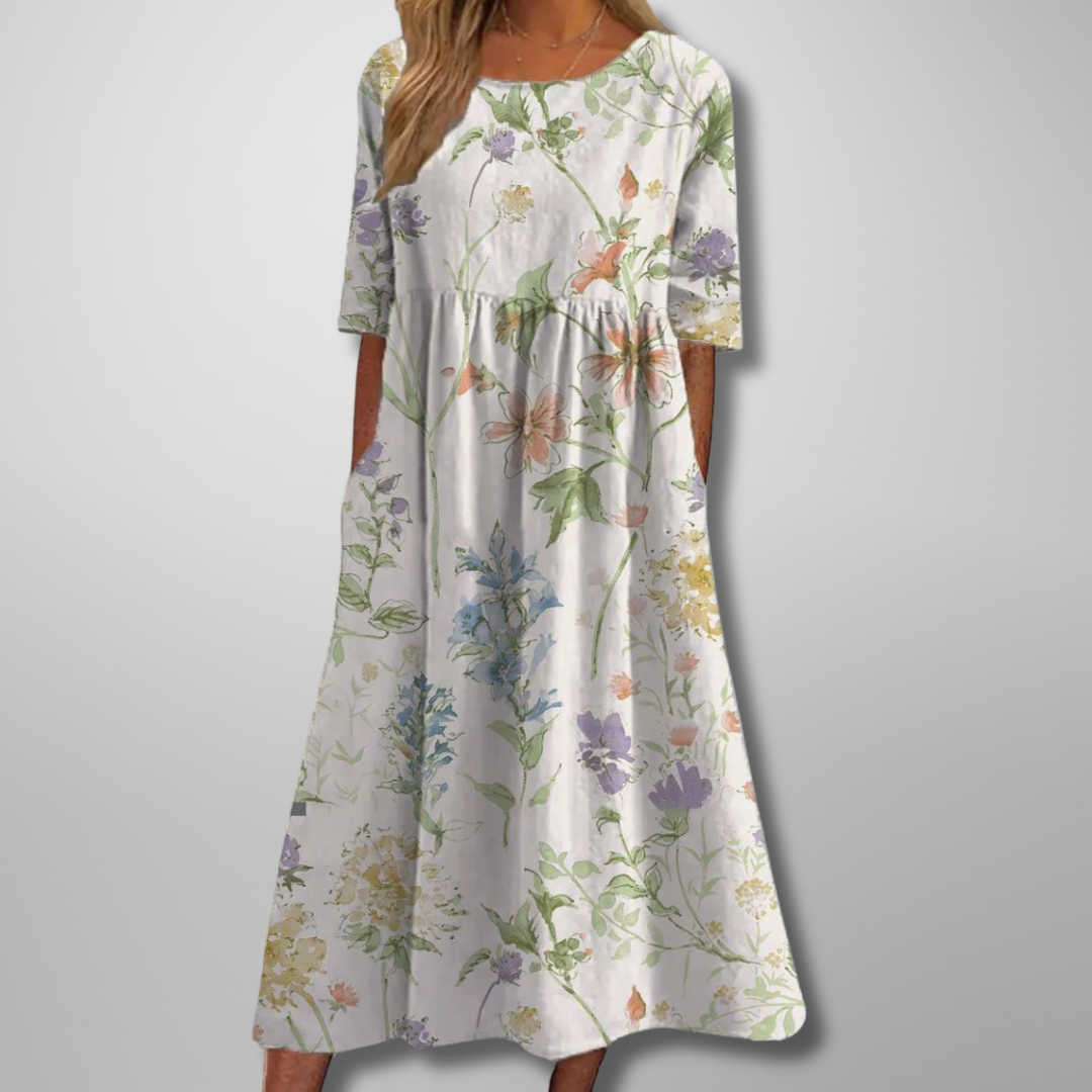 Gail Floral Midi Dress
