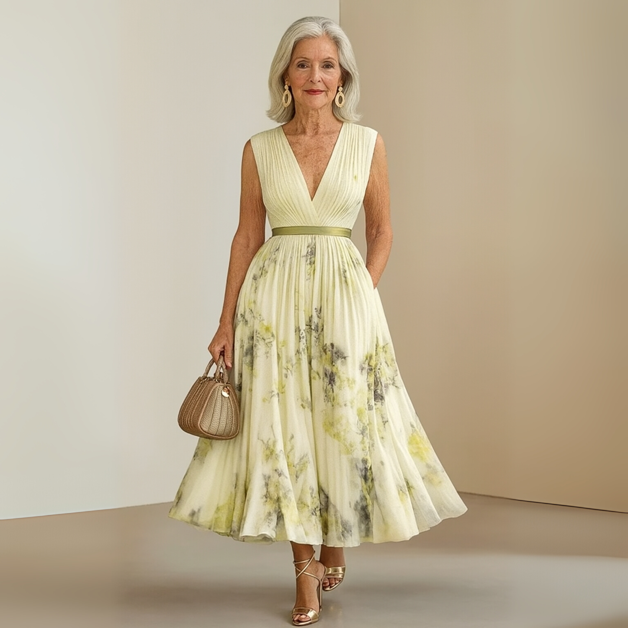 Maureen Flowy Sleeveless Summer Maxi Dress